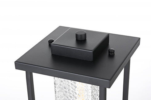 Elegant Lighting Philip 7 inch Outdoor Pendant in Black Model: OD307P17BK