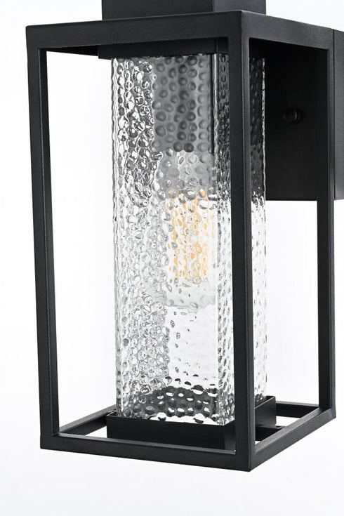 Elegant Lighting Philip 7 inch Outdoor Pendant in Black Model: OD307W12BK