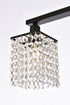 Elegant Lighting Phineas 3 lights bath sconce in black with clear crystals in Black and Clear Finish Model: LD7010BK