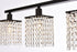 Elegant Lighting Phineas 5 lights bath sconce in black with clear crystals in Black and Clear Finish Model: LD7014BK