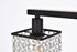 Elegant Lighting Phineas 5 lights bath sconce in black with clear crystals in Black and Clear Finish Model: LD7014BK