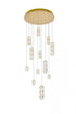 Elegant Lighting Polaris LED light in Chrome Pendant Clear Crystal Model: 3500D24C