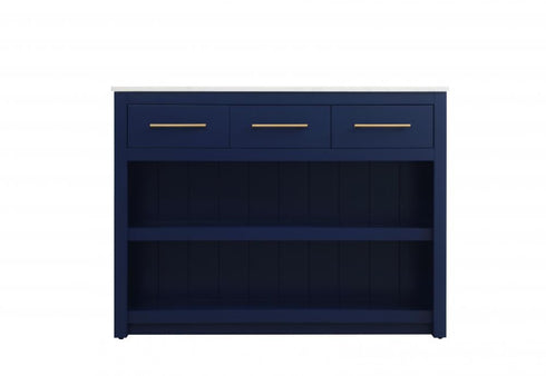 Elegant Lighting Porter 48 inch Kitchen Island in Blue Model: KD0148BL
