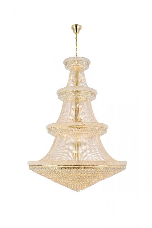 Elegant Lighting Primo 66 light in Chrome Chandelier Clear Royal Cut Crystal Model: V1800G72C/RC
