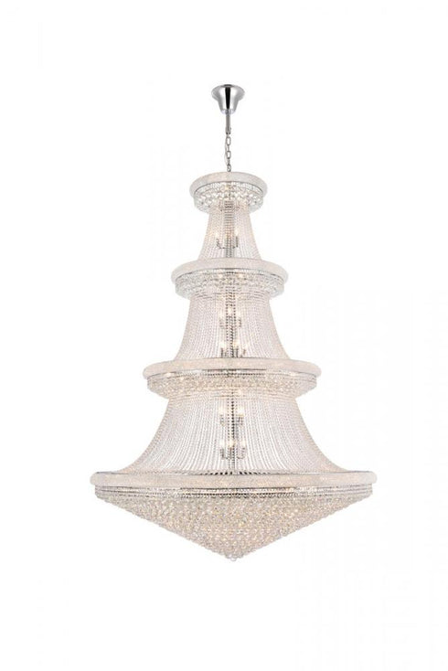 Elegant Lighting Primo 66 light in Chrome Chandelier Clear Royal Cut Crystal Model: V1800G72C/RC