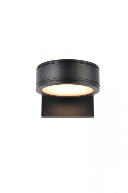 Elegant Lighting Raine Integrated LED wall sconce in black Model: LDOD4018BK