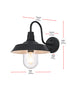 Elegant Lighting Rayan 1 Light Wall Sconce W10.2 Inch E14.8 Inch H12.7 Inch in Black Model: OD415W15BK