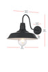 Elegant Lighting Rayan 1 Light Wall Sconce W14.0 Inch E20.9 Inch H15.2 Inch in Black Model: OD415W21BK