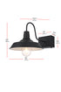 Elegant Lighting Rayan 1 Light Wall Sconce with Outlet W14.0 Inch E22.9 Inch H15.2 Inch in Black Model: OD415W23BK