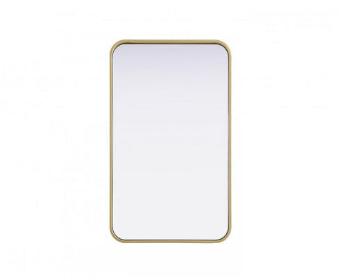 Elegant Lighting Remy Contour Metal Rectangle Mirror 18x30 Inch in Black Model: MR8A1830BLK