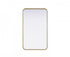 Elegant Lighting Remy Contour Metal Rectangle Mirror 18x30 Inch in Black Model: MR8A1830BLK