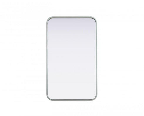 Elegant Lighting Remy Contour Metal Rectangle Mirror 18x30 Inch in Black Model: MR8A1830BLK