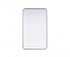Elegant Lighting Remy Contour Metal Rectangle Mirror 18x30 Inch in Black Model: MR8A1830BLK
