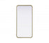 Elegant Lighting Remy Contour Metal Rectangle Mirror 18x36 Inch in Black Model: MR8A1836BLK