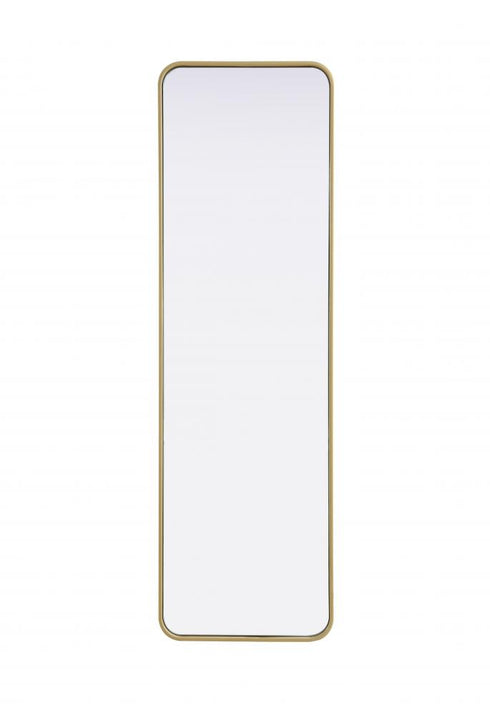 Elegant Lighting Remy Contour Metal Rectangle Mirror 18x60 Inch in Black Model: MR8A1860BLK
