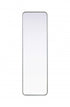 Elegant Lighting Remy Contour Metal Rectangle Mirror 18x60 Inch in Black Model: MR8A1860BLK