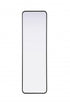 Elegant Lighting Remy Contour Metal Rectangle Mirror 18x60 Inch in Black Model: MR8A1860BLK