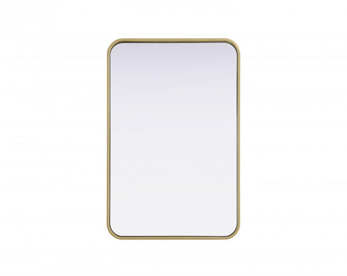 Elegant Lighting Remy Contour Metal Rectangle Mirror 20x30 Inch in Black Model: MR8A2030BLK