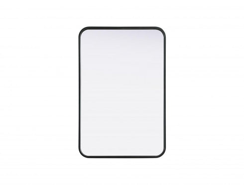 Elegant Lighting Remy Contour Metal Rectangle Mirror 20x30 Inch in Black Model: MR8A2030BLK