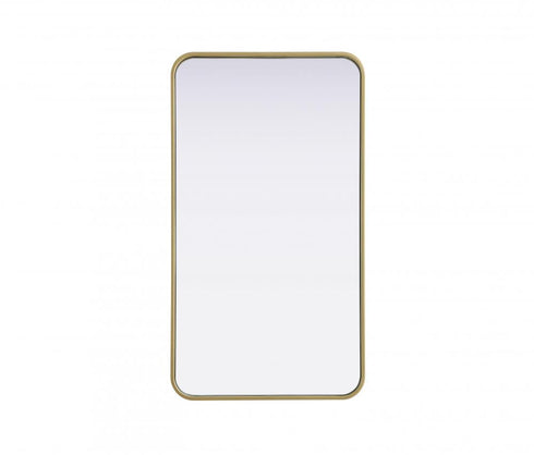 Elegant Lighting Remy Contour Metal Rectangle Mirror 20x36 Inch in Black Model: MR8A2036BLK