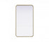Elegant Lighting Remy Contour Metal Rectangle Mirror 20x36 Inch in Black Model: MR8A2036BLK