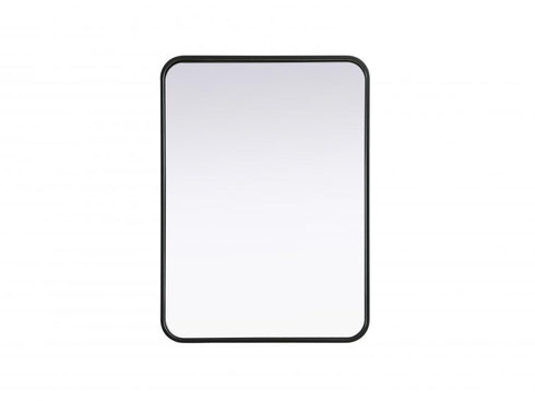 Elegant Lighting Remy Contour Metal Rectangle Mirror 22x30 Inch in Black Model: MR8A2230BLK