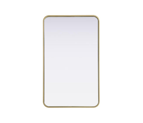 Elegant Lighting Remy Contour Metal Rectangle Mirror 22x36 Inch in Black Model: MR8A2236BLK