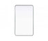 Elegant Lighting Remy Contour Metal Rectangle Mirror 22x36 Inch in Black Model: MR8A2236BLK