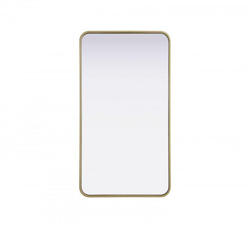Elegant Lighting Remy Contour Metal Rectangle Mirror 22x40 Inch in Black Model: MR8A2240BLK