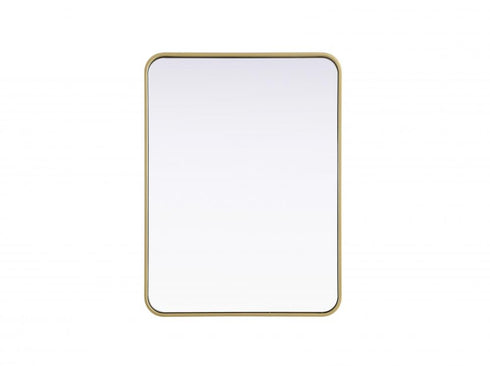 Elegant Lighting Remy Contour Metal Rectangle Mirror 24x32 Inch in Black Model: MR8A2432BLK
