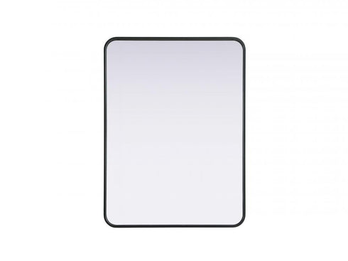 Elegant Lighting Remy Contour Metal Rectangle Mirror 24x32 Inch in Black Model: MR8A2432BLK