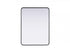 Elegant Lighting Remy Contour Metal Rectangle Mirror 24x32 Inch in Black Model: MR8A2432BLK