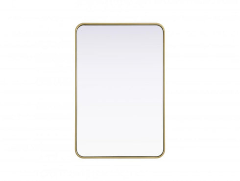 Elegant Lighting Remy Contour Metal Rectangle Mirror 24x36 Inch in Black Model: MR8A2436BLK