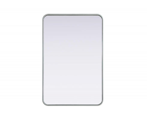 Elegant Lighting Remy Contour Metal Rectangle Mirror 24x36 Inch in Black Model: MR8A2436BLK