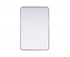 Elegant Lighting Remy Contour Metal Rectangle Mirror 24x36 Inch in Black Model: MR8A2436BLK