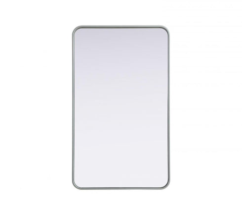 Elegant Lighting Remy Contour Metal Rectangle Mirror 24x40 Inch in Black Model: MR8A2440BLK