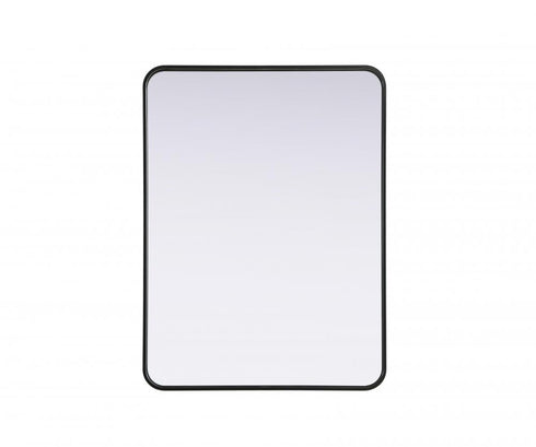 Elegant Lighting Remy Contour Metal Rectangle Mirror 27x36 Inch in Black Model: MR8A2736BLK