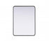 Elegant Lighting Remy Contour Metal Rectangle Mirror 27x36 Inch in Black Model: MR8A2736BLK