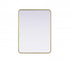 Elegant Lighting Remy Contour Metal Rectangle Mirror 27x36 Inch in Black Model: MR8A2736BLK