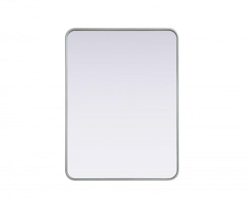 Elegant Lighting Remy Contour Metal Rectangle Mirror 27x36 Inch in Black Model: MR8A2736BLK