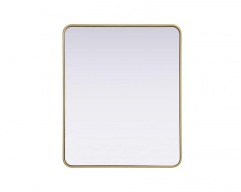 Elegant Lighting Remy Contour Metal Rectangle Mirror 30x36 Inch in Black Model: MR8A3036BLK