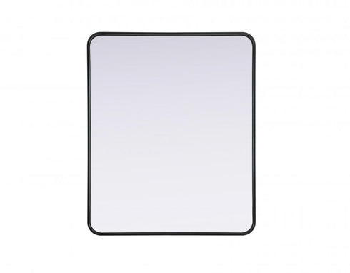 Elegant Lighting Remy Contour Metal Rectangle Mirror 30x36 Inch in Black Model: MR8A3036BLK