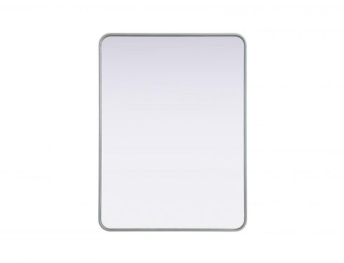 Elegant Lighting Remy Contour Metal Rectangle Mirror 30x40 Inch in Black Model: MR8A3040BLK