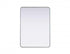 Elegant Lighting Remy Contour Metal Rectangle Mirror 30x40 Inch in Black Model: MR8A3040BLK