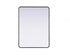 Elegant Lighting Remy Contour Metal Rectangle Mirror 30x40 Inch in Black Model: MR8A3040BLK