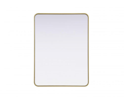 Elegant Lighting Remy Contour Metal Rectangle Mirror 30x40 Inch in Black Model: MR8A3040BLK