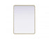 Elegant Lighting Remy Contour Metal Rectangle Mirror 30x40 Inch in Black Model: MR8A3040BLK