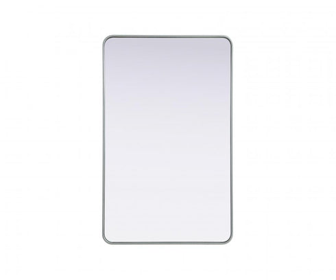 Elegant Lighting Remy Contour Metal Rectangle Mirror 30x48 Inch in Black Model: MR8A3048BLK