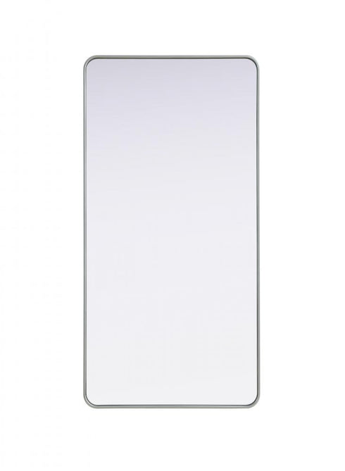 Elegant Lighting Remy Contour Metal Rectangle Mirror 30x60 Inch in Black Model: MR8A3060BLK