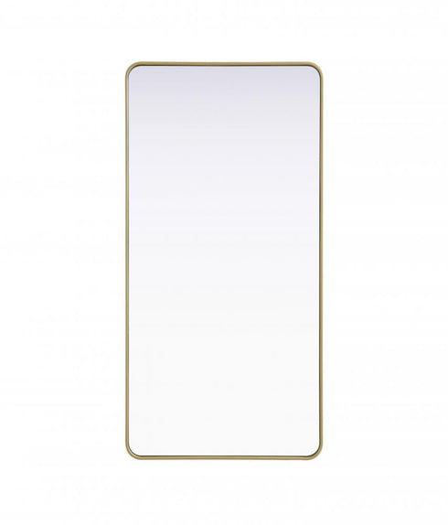Elegant Lighting Remy Contour Metal Rectangle Mirror 30x60 Inch in Black Model: MR8A3060BLK